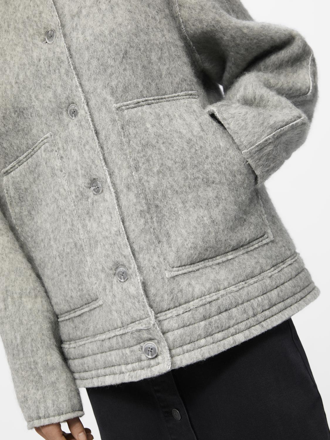 OBJKUNA Jacket - Light Grey Melange